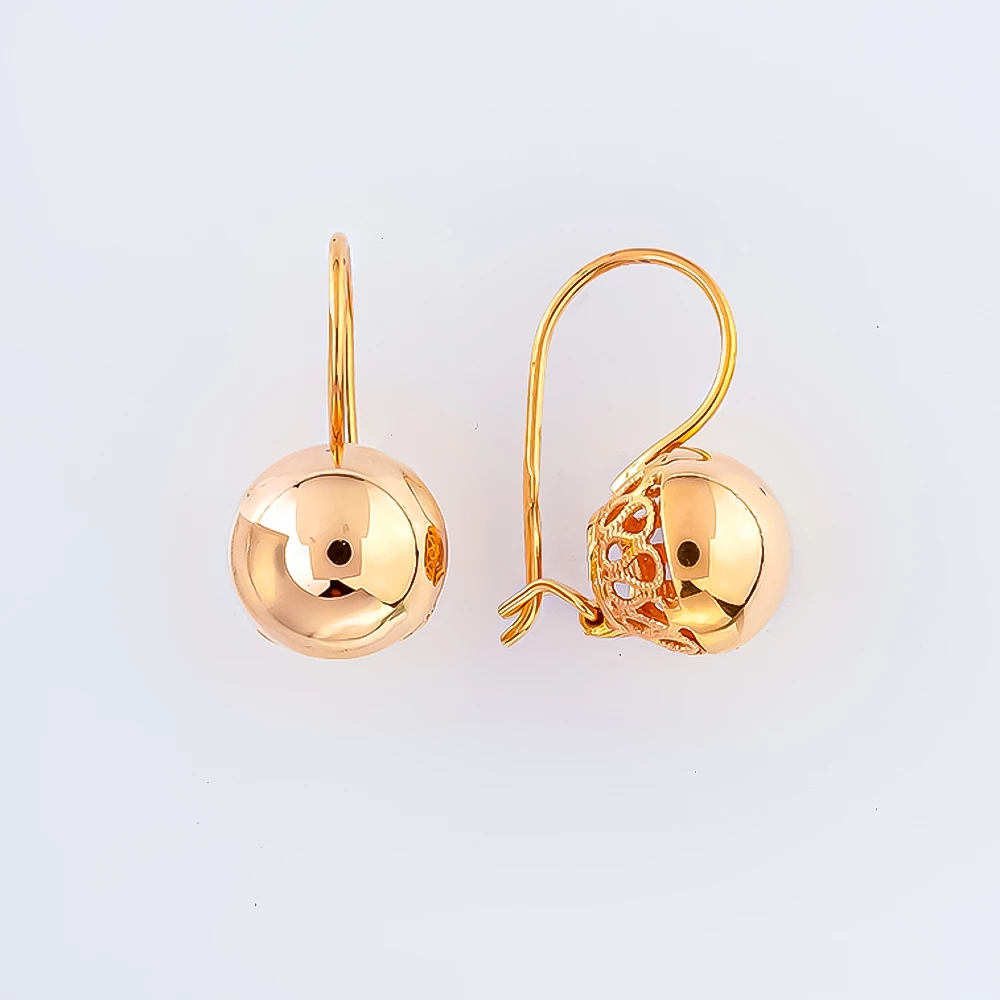 Серьги из красного золота 585 пробы