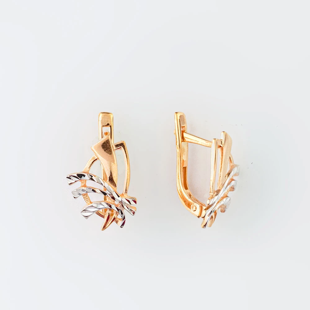 Серьги из красного золота 585 пробы