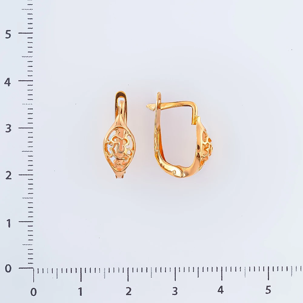 Серьги из красного золота 585 пробы