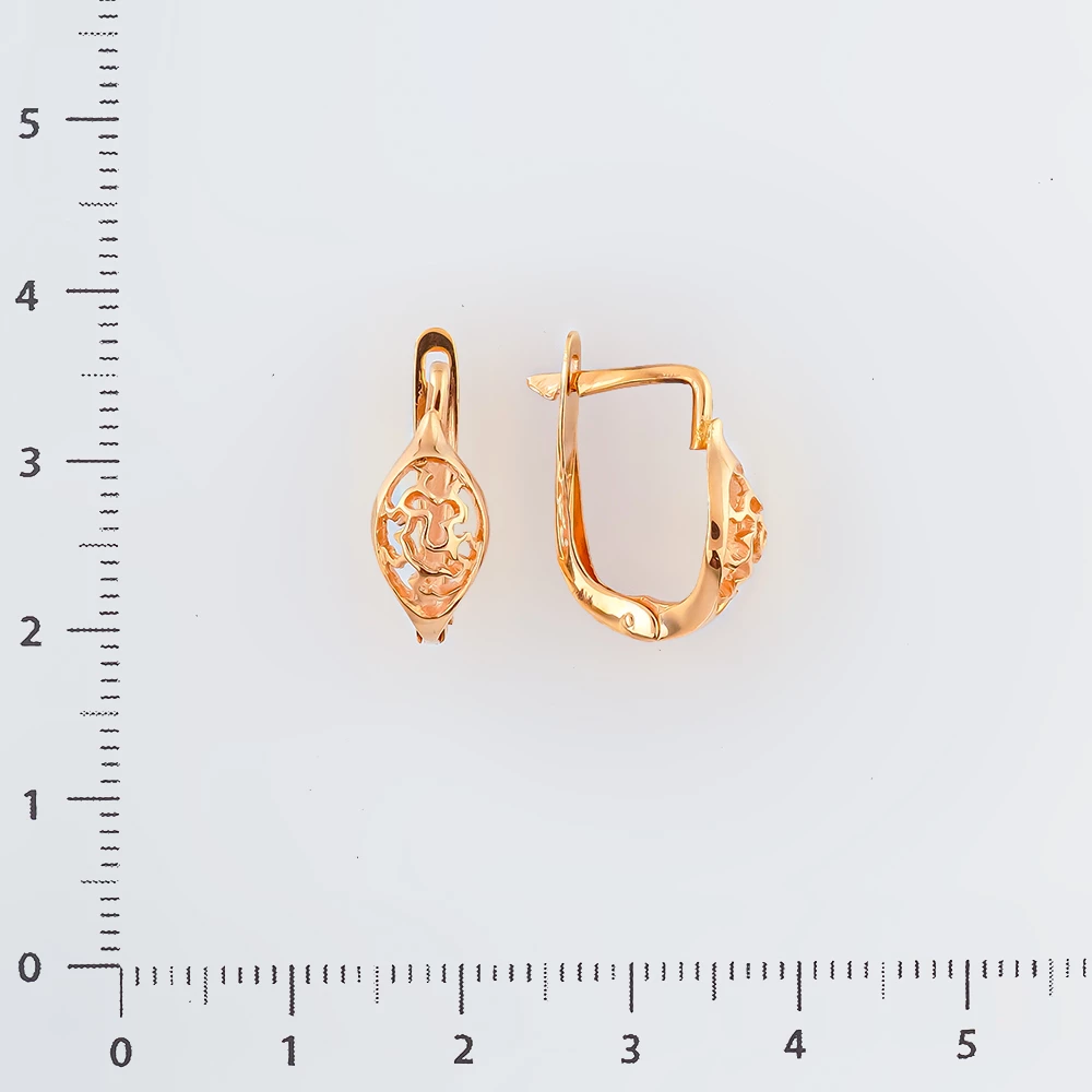 Серьги из красного золота 585 пробы