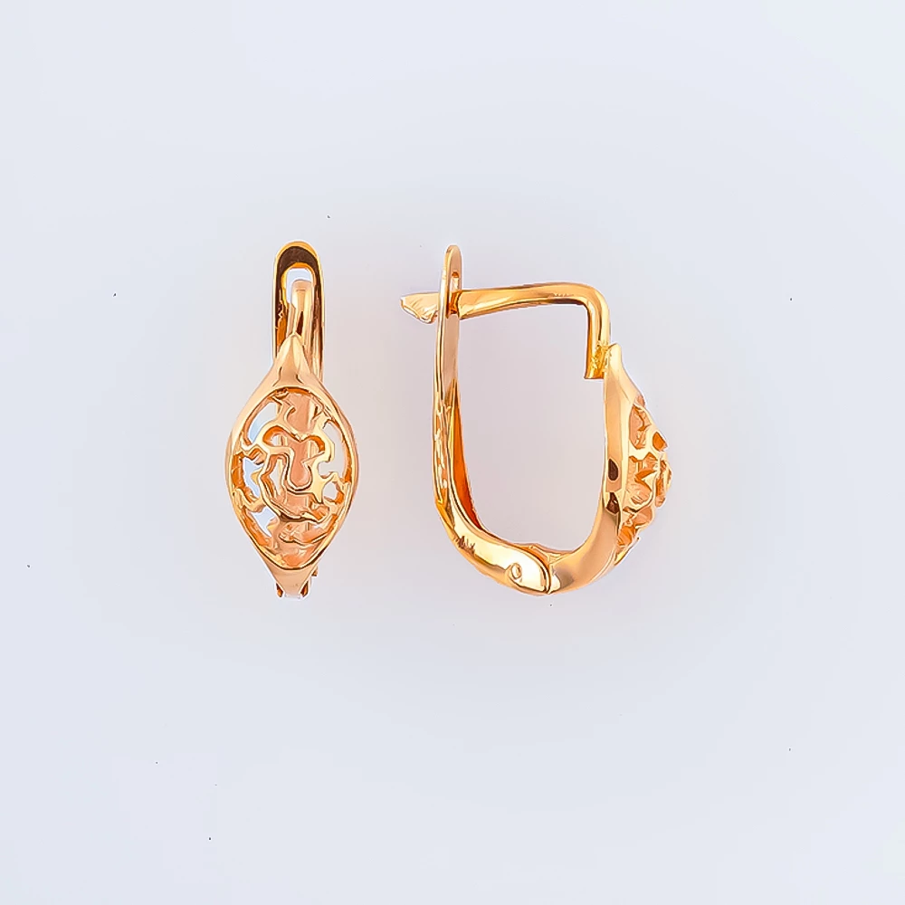 Серьги из красного золота 585 пробы