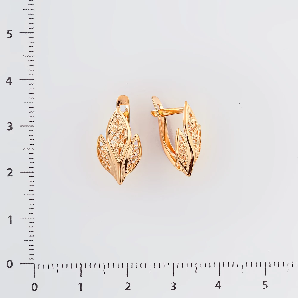 Серьги из красного золота 585 пробы