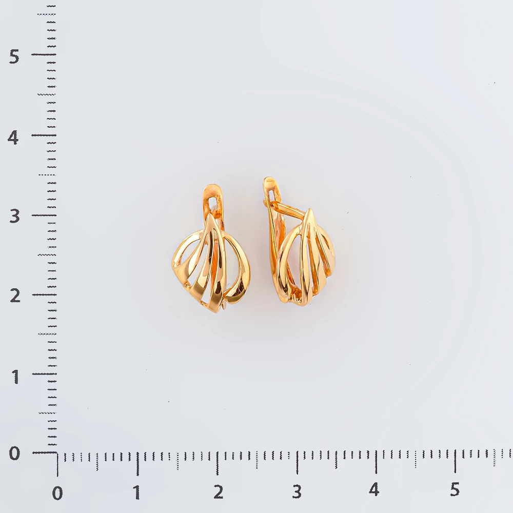 Серьги из красного золота 585 пробы