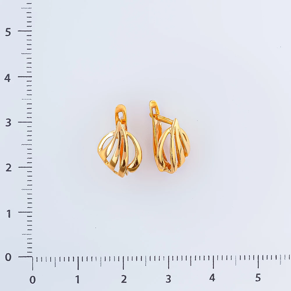 Серьги из красного золота 585 пробы