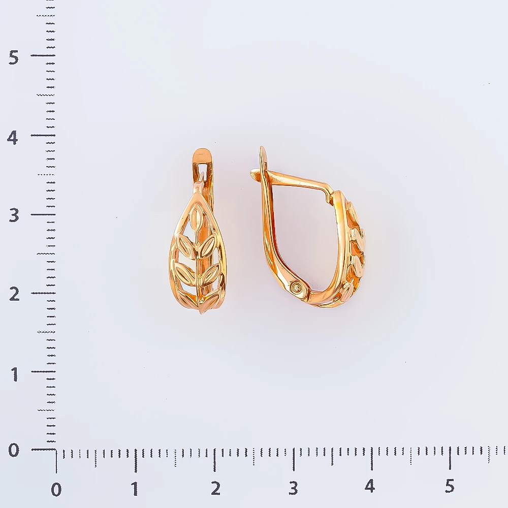 Серьги из красного золота 583 пробы