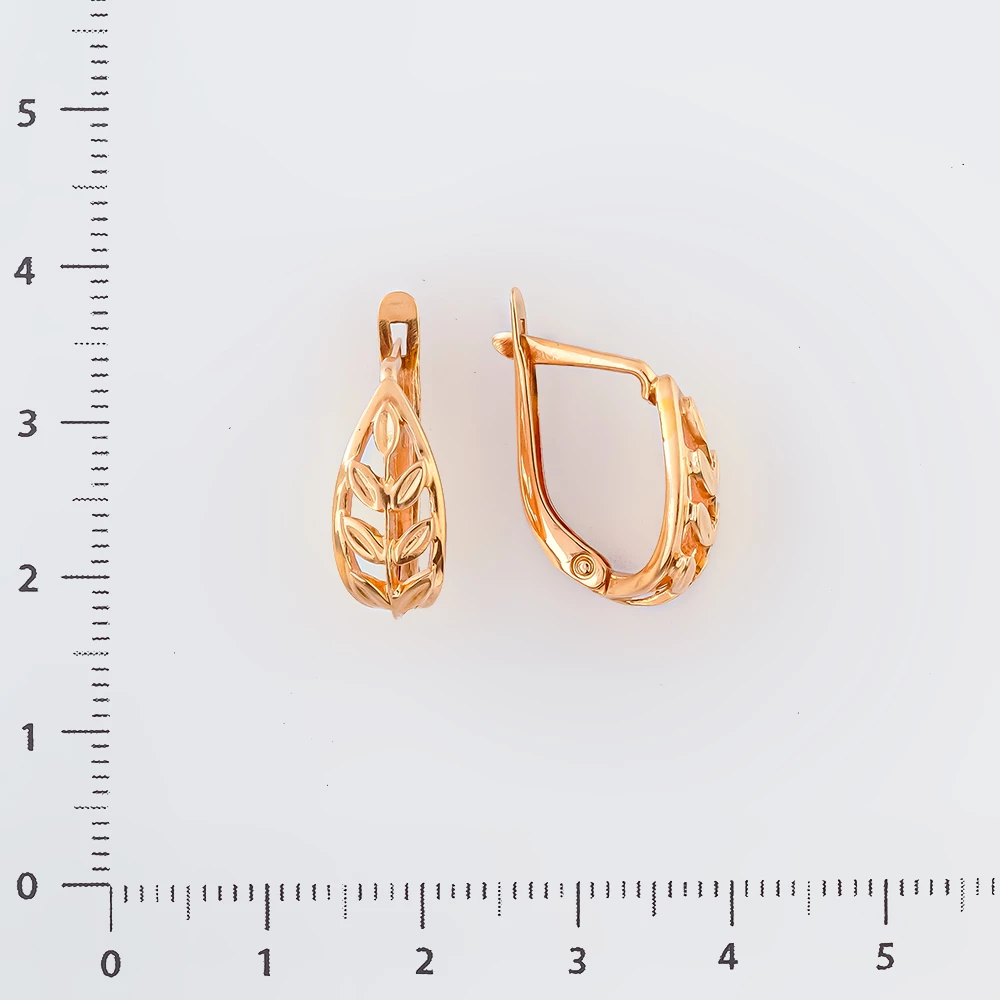 Серьги из красного золота 583 пробы
