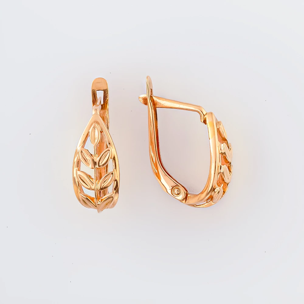 Серьги из красного золота 583 пробы