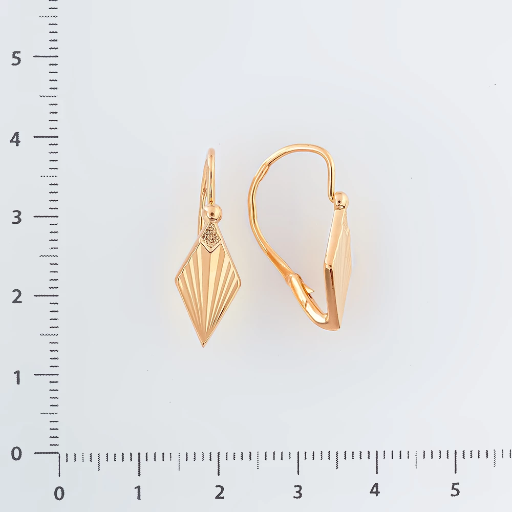 Серьги из красного золота 583 пробы