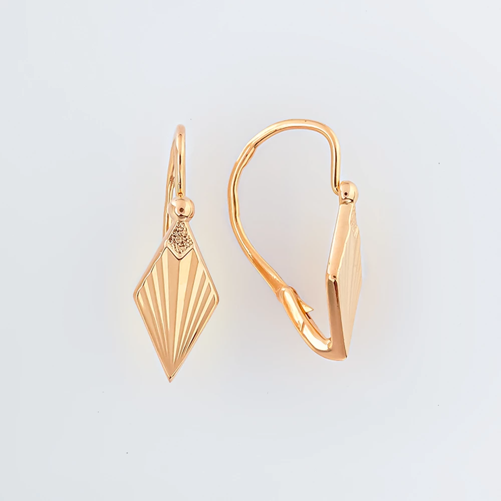 Серьги из красного золота 583 пробы