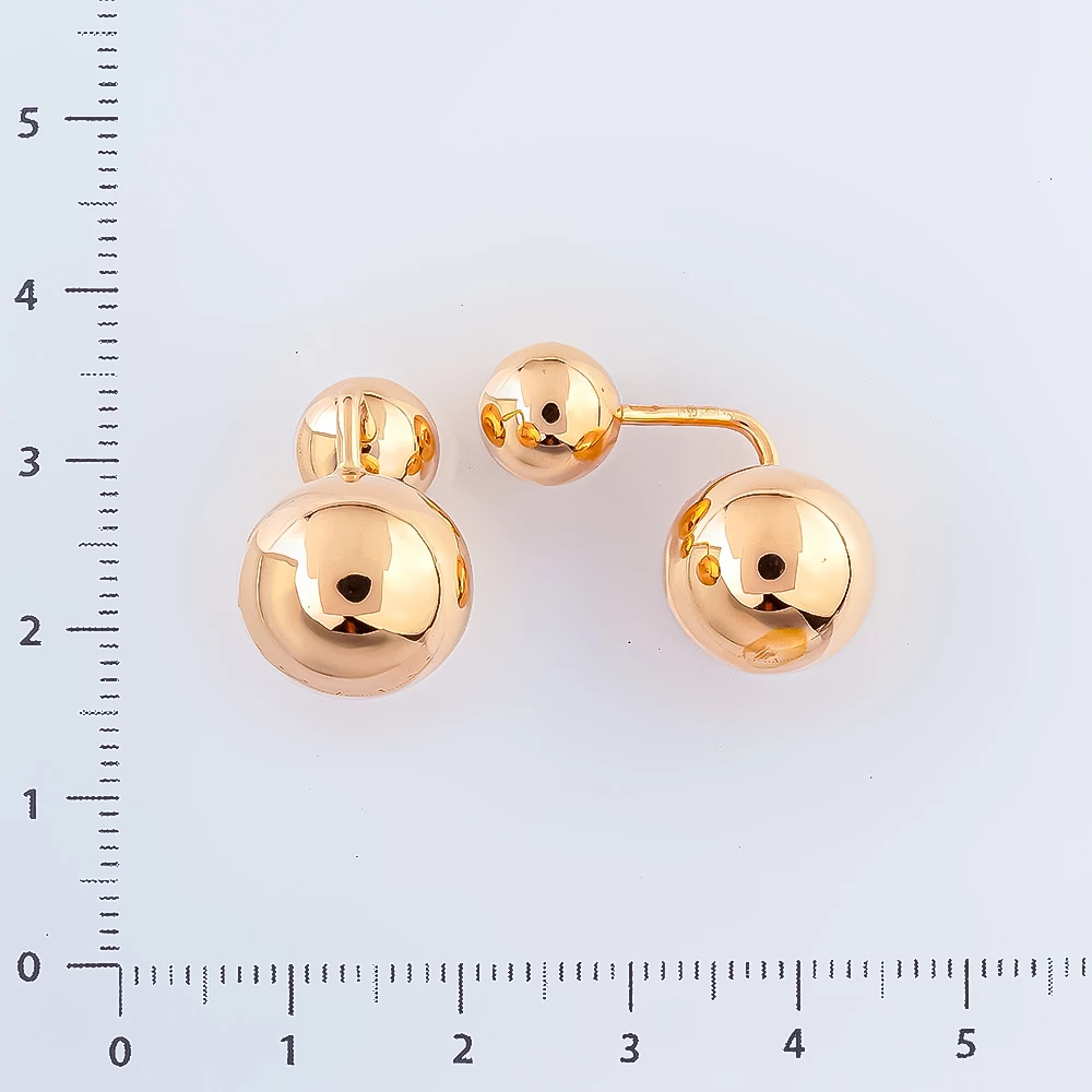 Серьги из красного золота 585 пробы