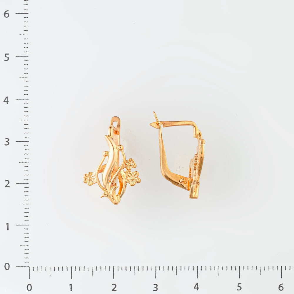 Серьги из красного золота 583 пробы