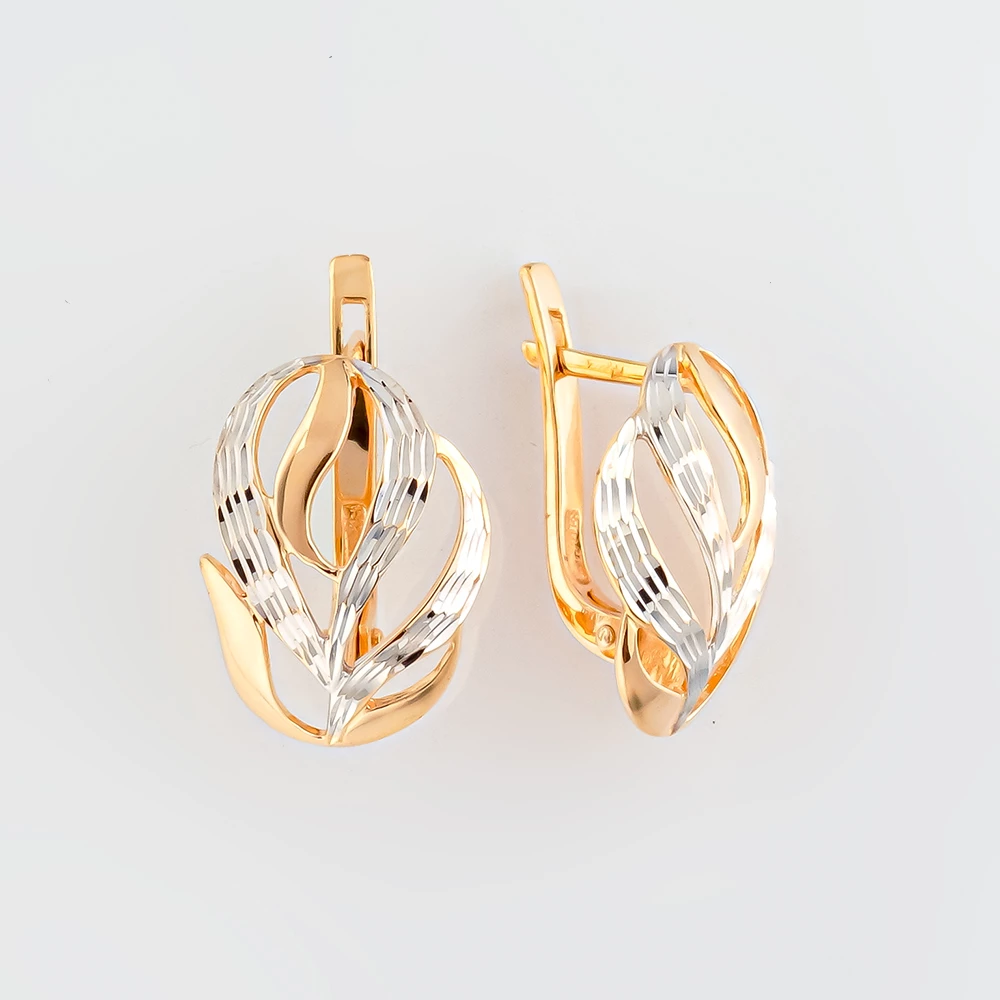 Серьги из красного золота 585 пробы