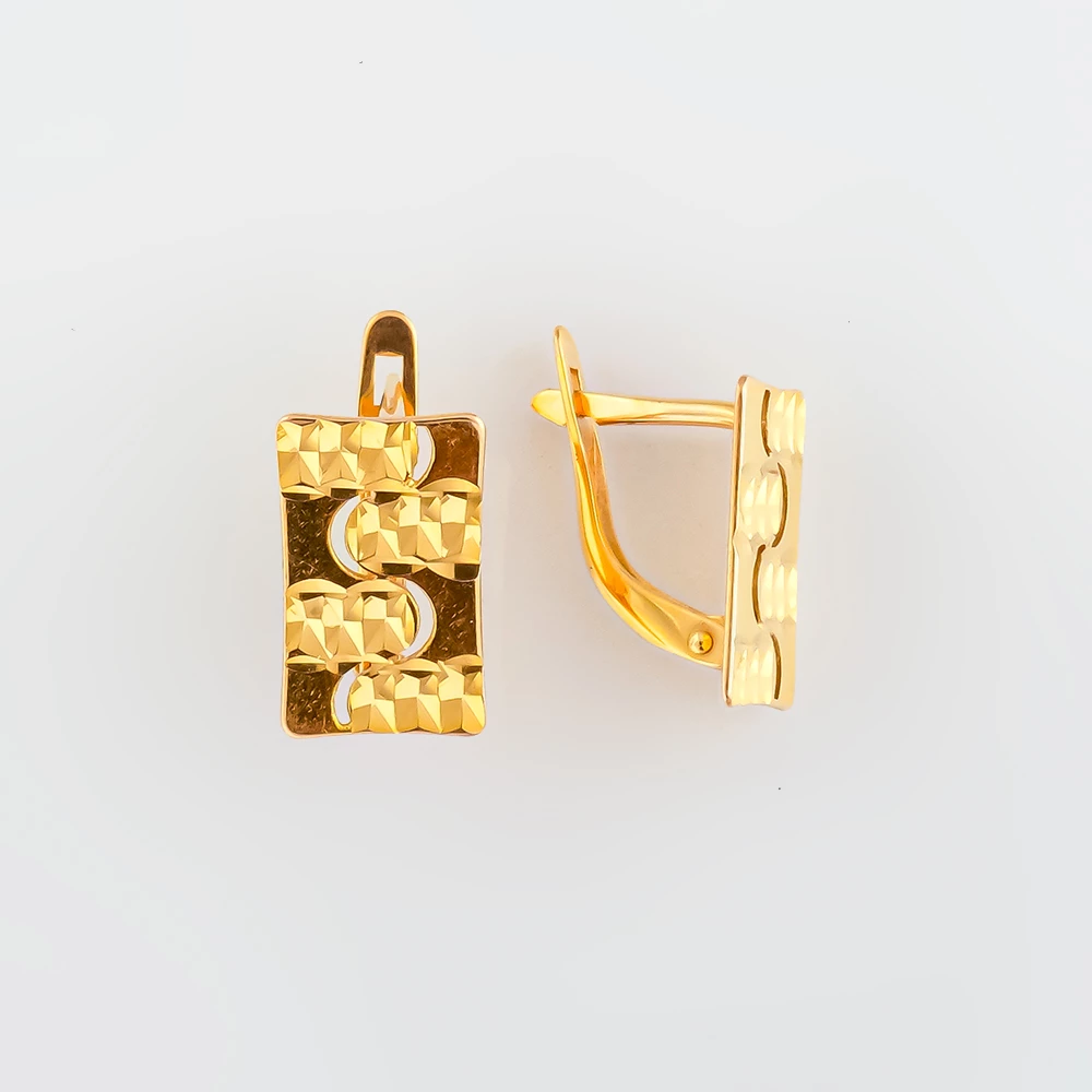 Серьги из желтого золота 585 пробы