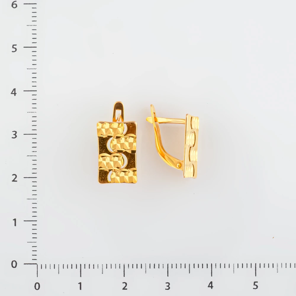 Серьги из желтого золота 585 пробы