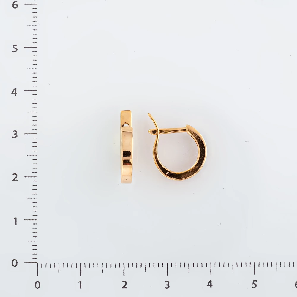 Серьги конго из красного золота 585 пробы