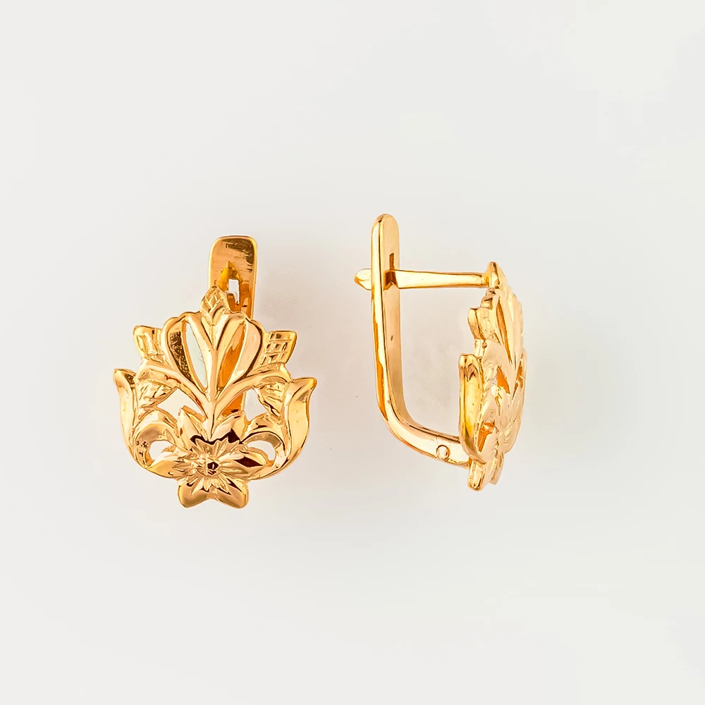 Серьги из красного золота 585 пробы