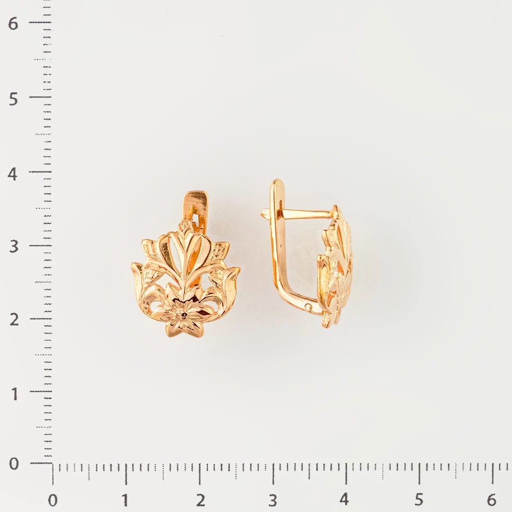 Серьги из красного золота 585 пробы