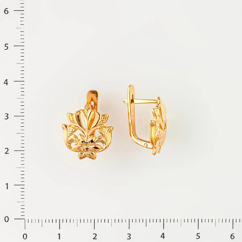 Серьги из красного золота 585 пробы