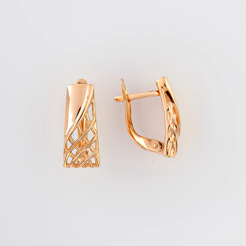 Серьги из красного золота 585 пробы
