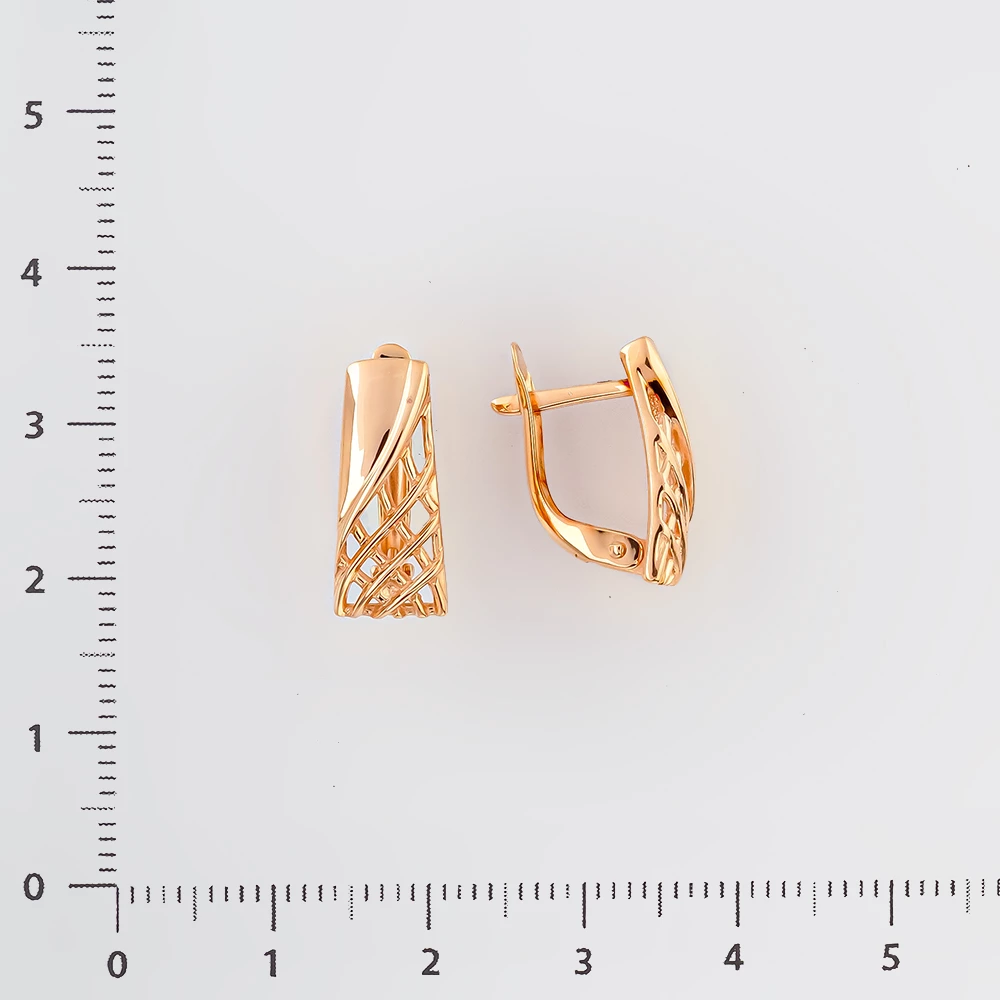 Серьги из красного золота 585 пробы