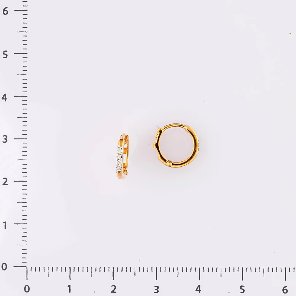 Серьги с бриллиантом из красного золота 375 пробы