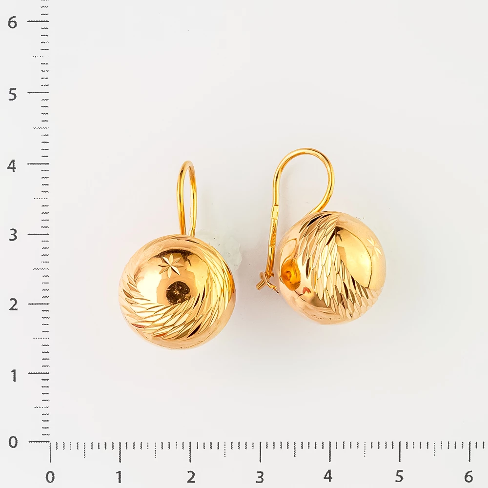 Серьги из красного золота 585 пробы