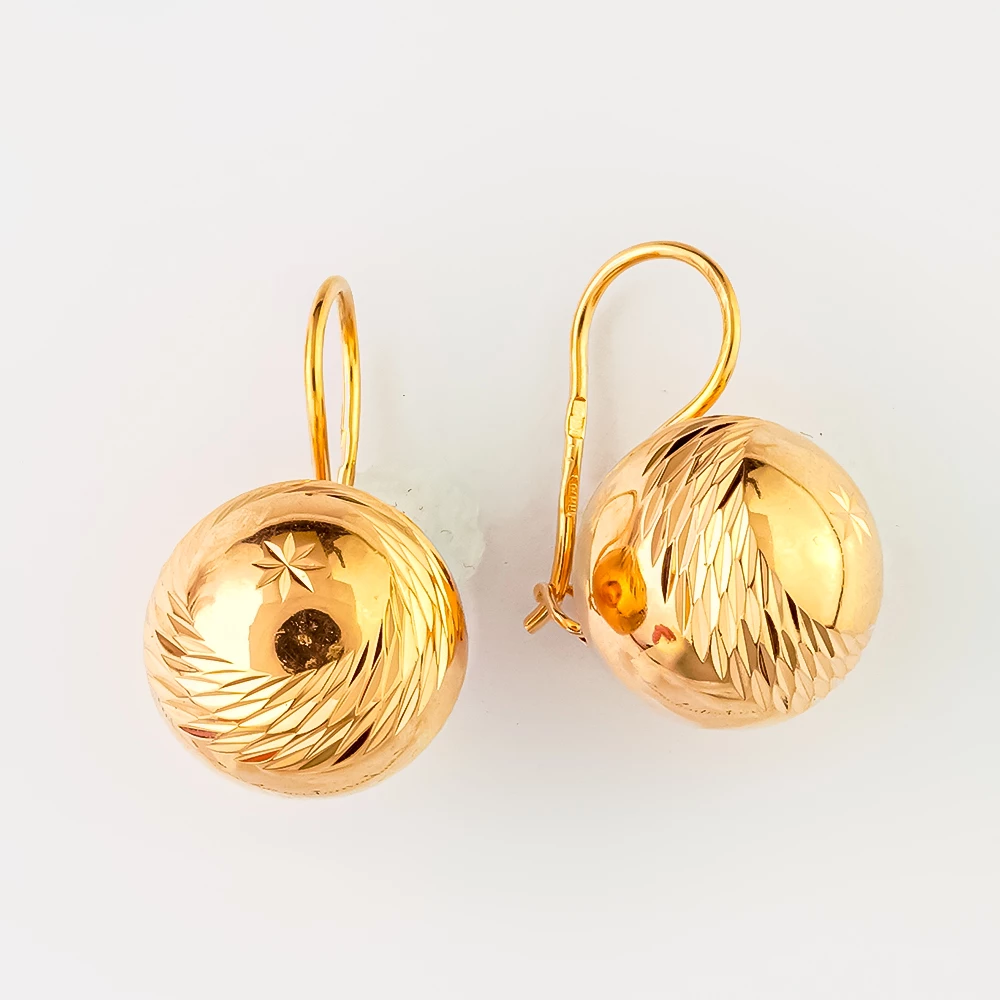 Серьги из красного золота 585 пробы