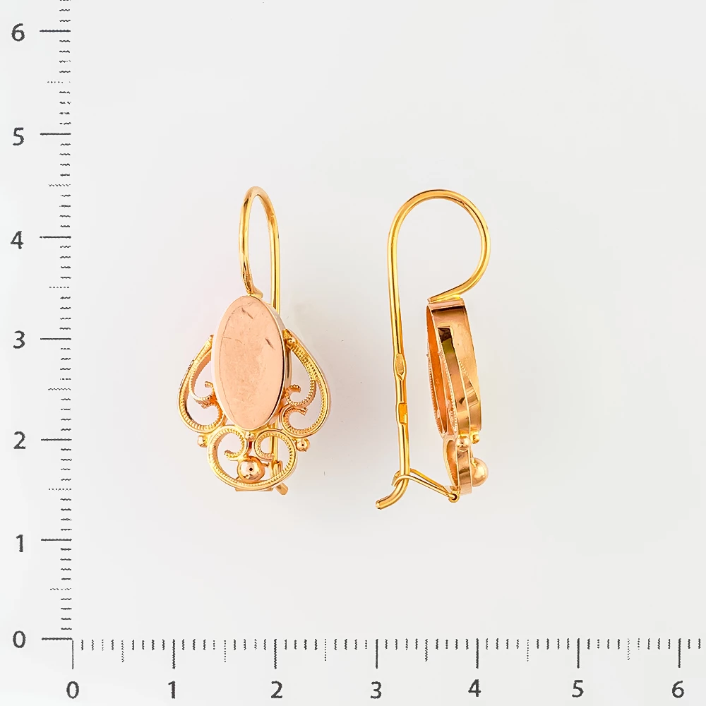 Серьги из красного золота 585 пробы