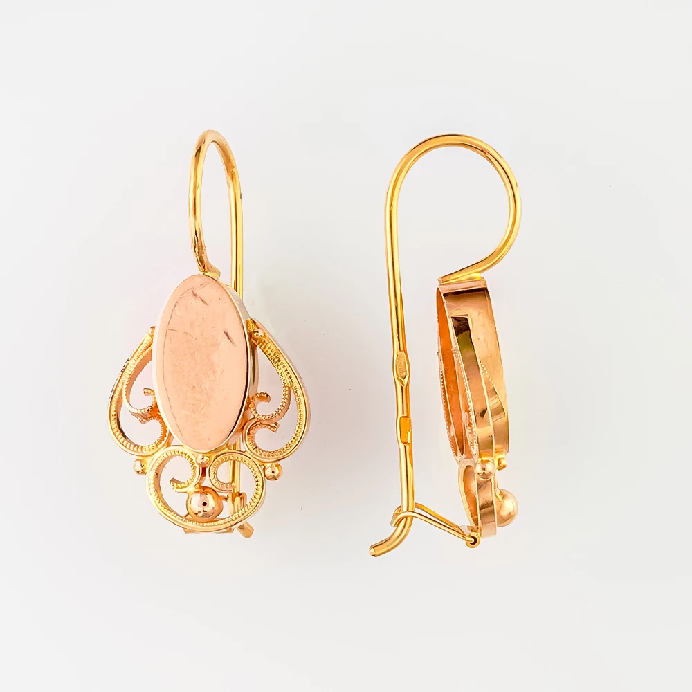 Серьги из красного золота 585 пробы