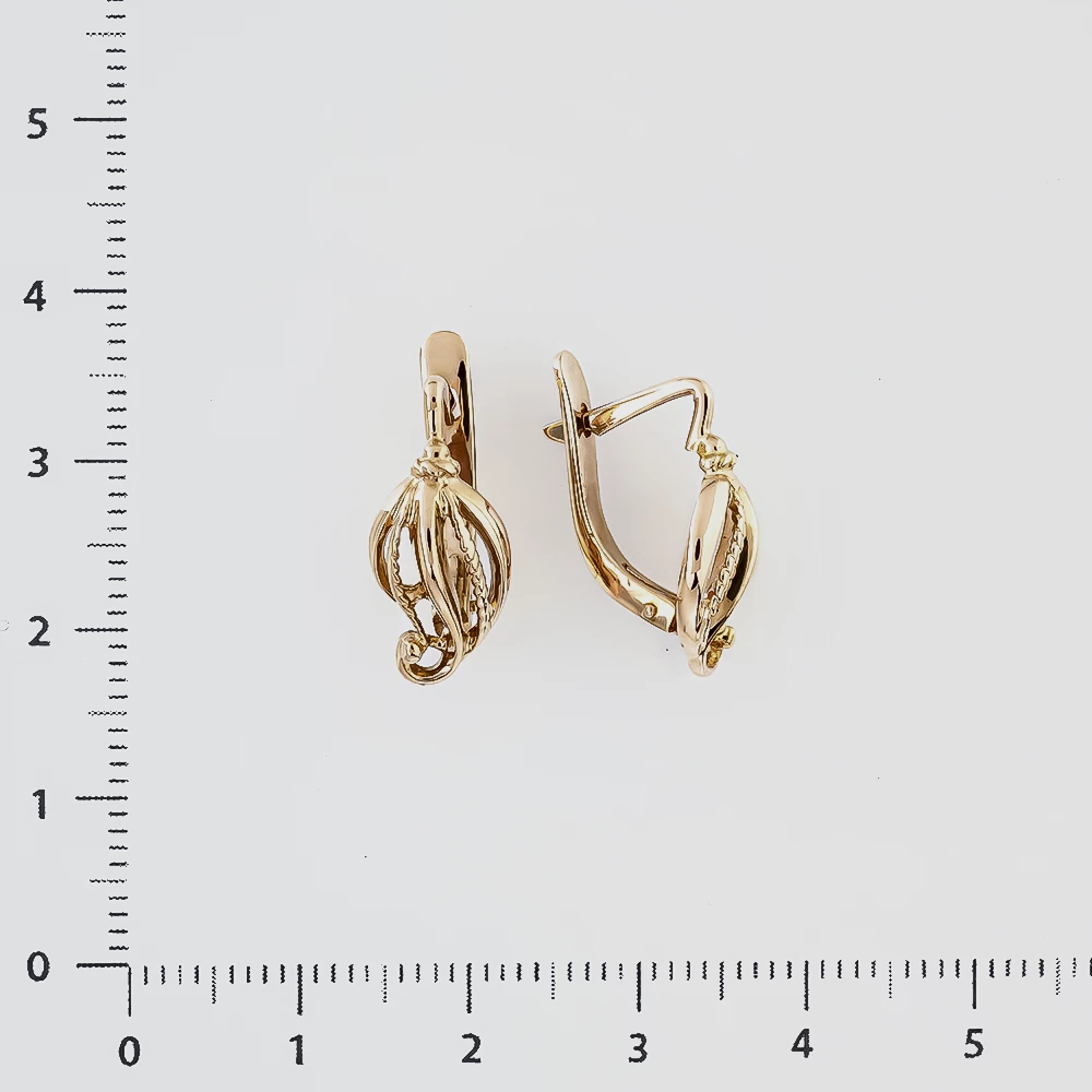 Серьги из красного золота 583 пробы