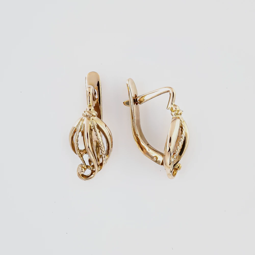 Серьги из красного золота 583 пробы