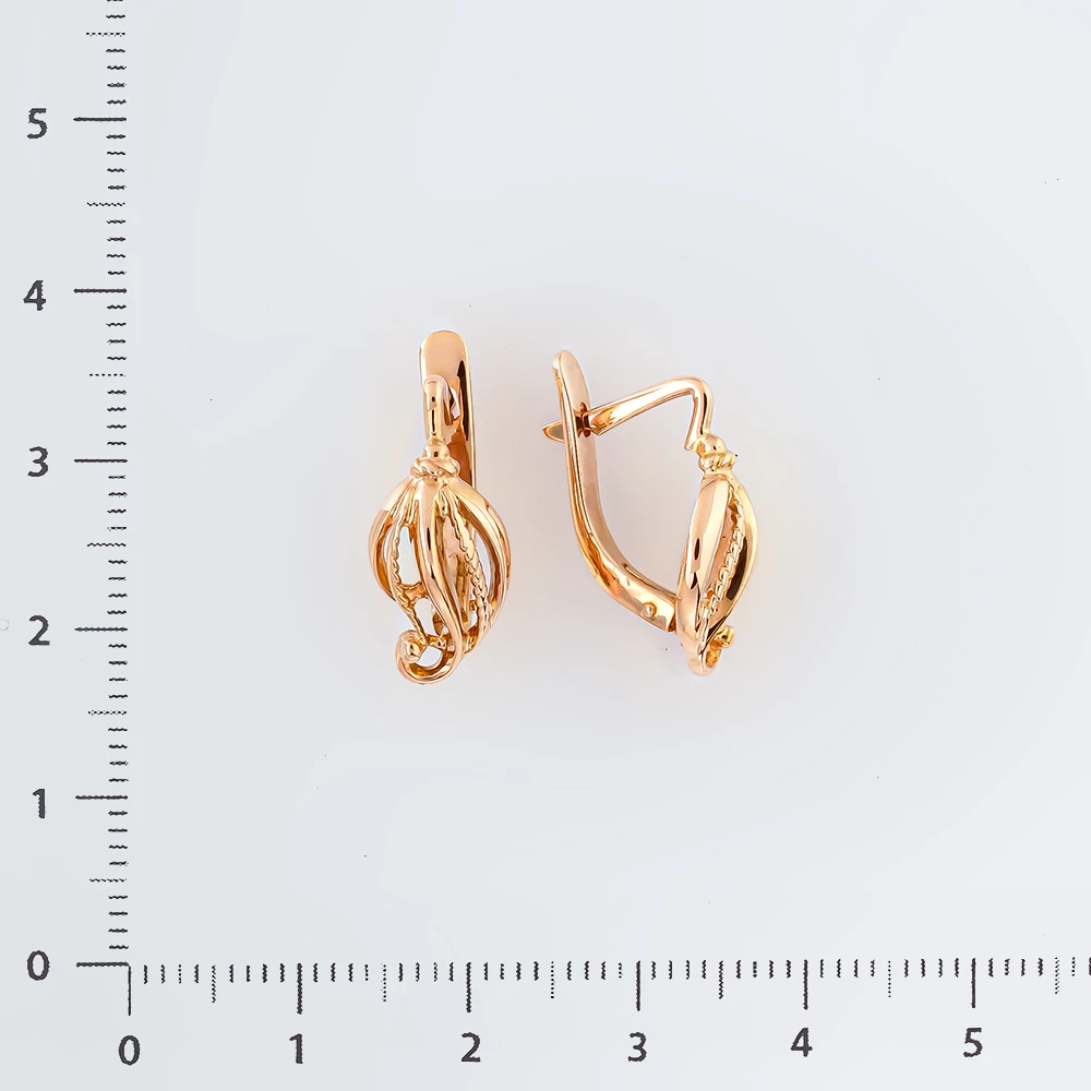 Серьги из красного золота 583 пробы