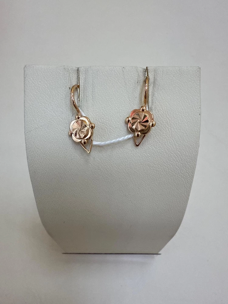 Серьги из красного золота 583 пробы