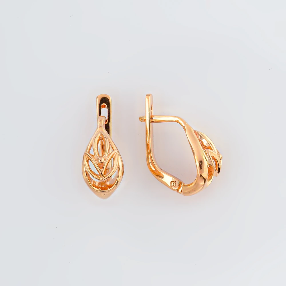 Серьги из красного золота 585 пробы