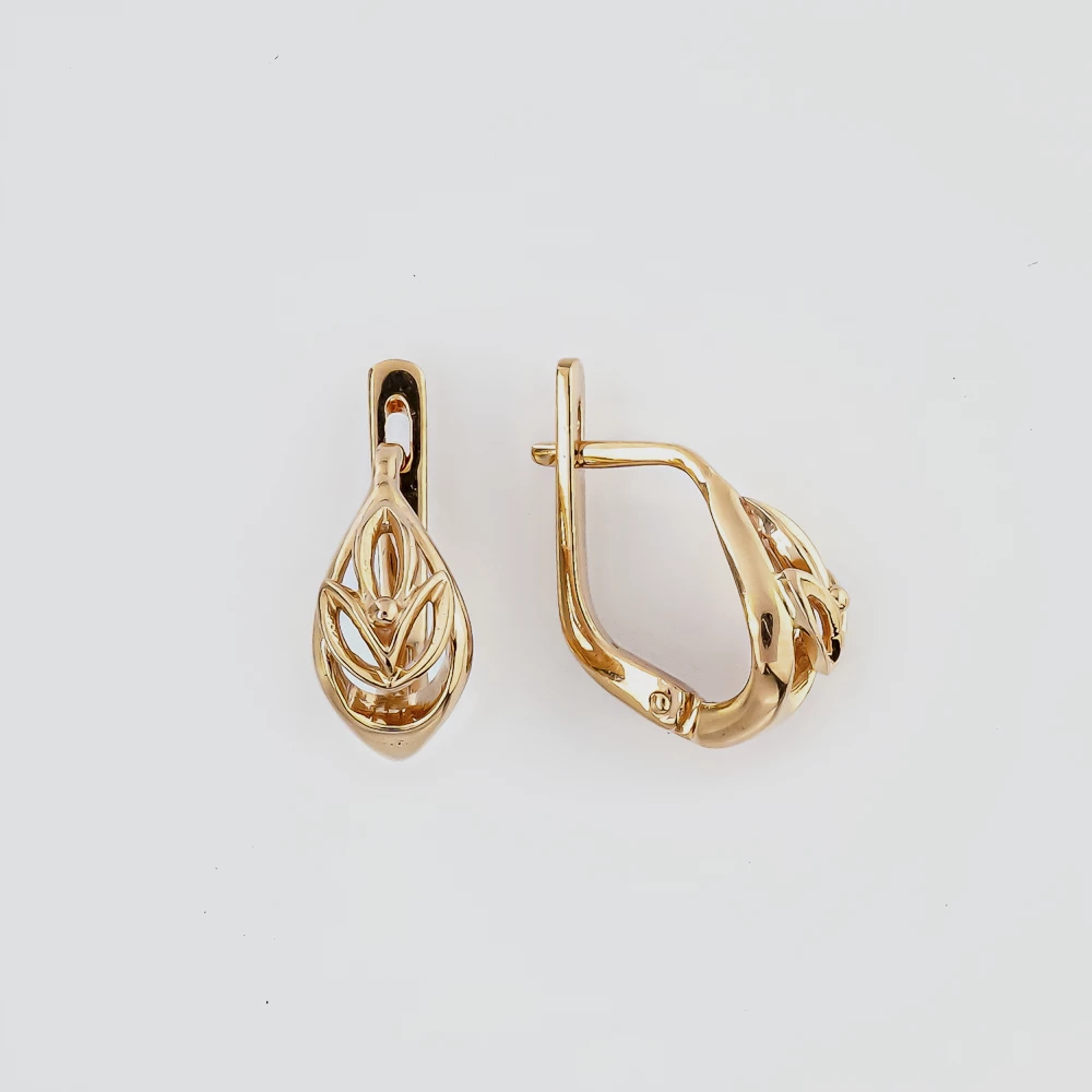 Серьги из красного золота 585 пробы