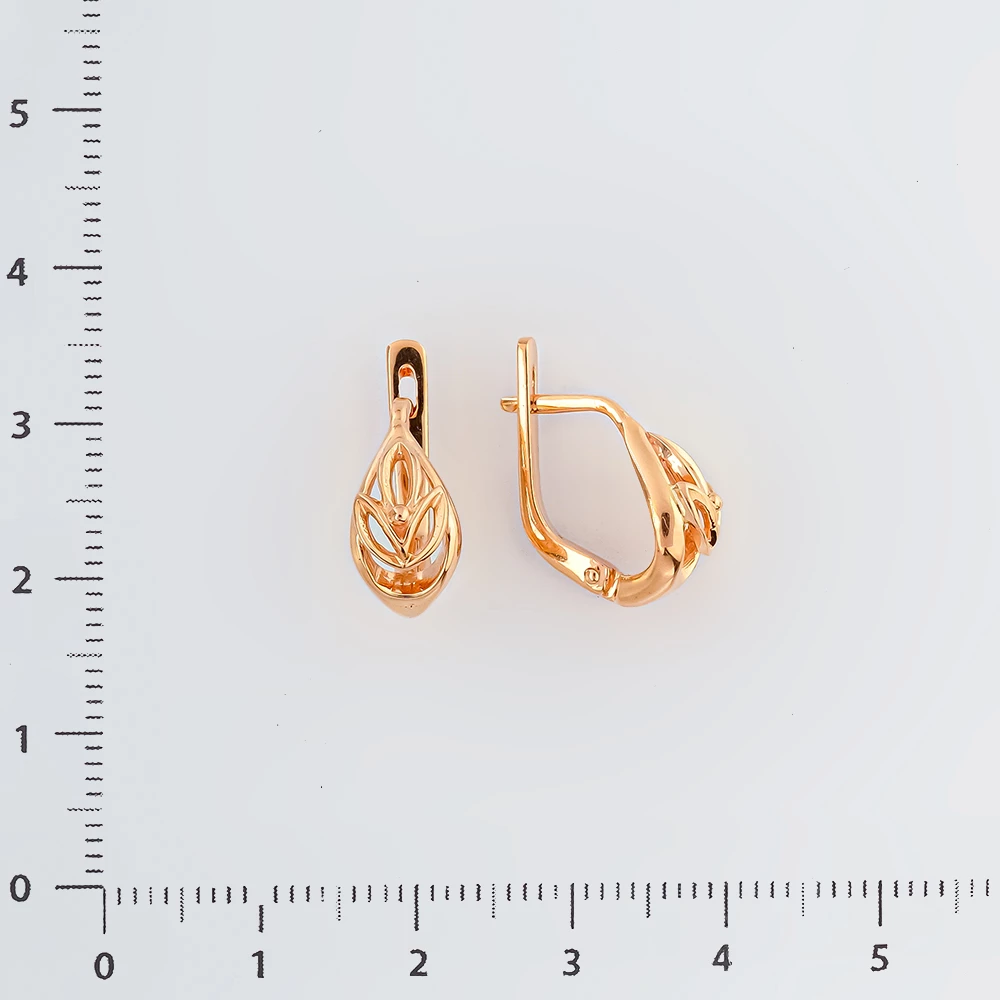 Серьги из красного золота 585 пробы