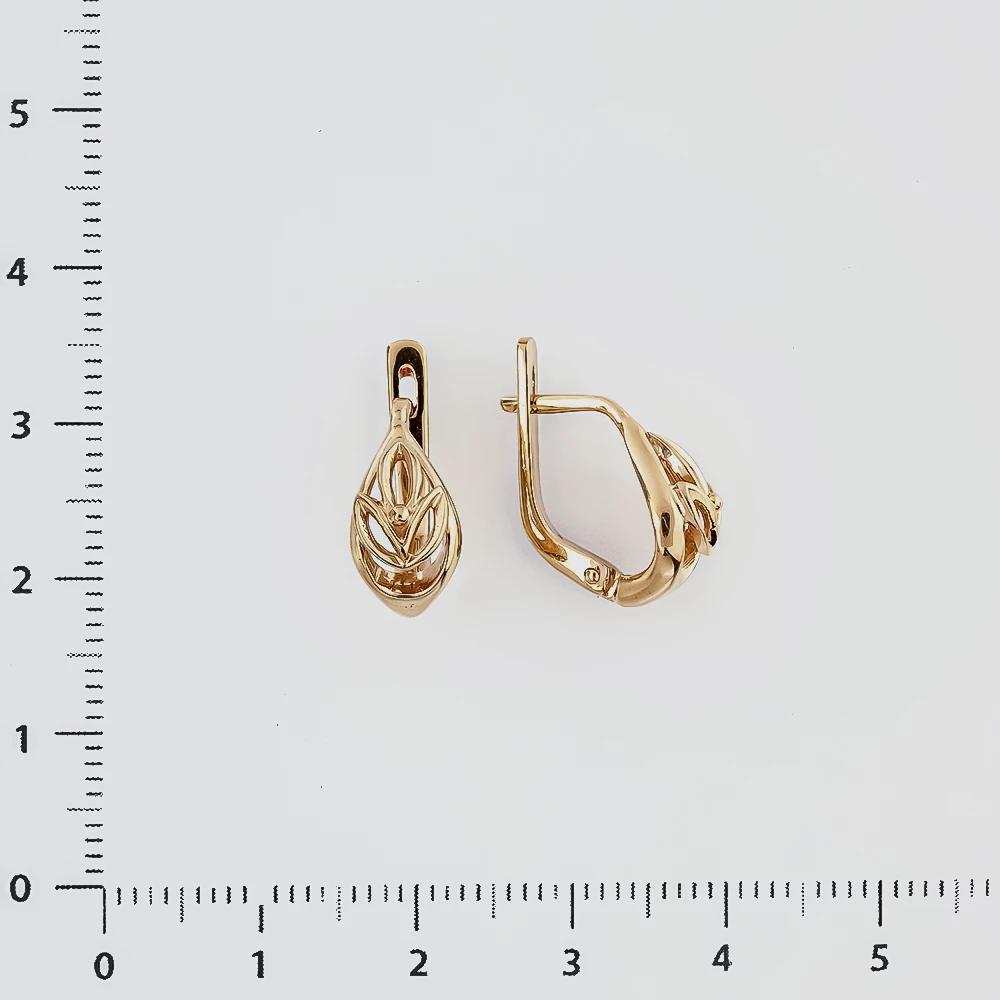 Серьги из красного золота 585 пробы