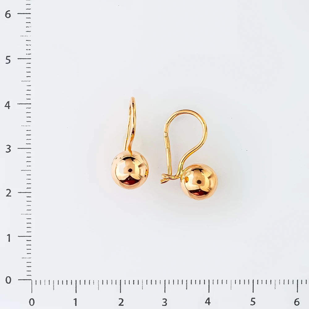 Серьги из красного золота 583 пробы