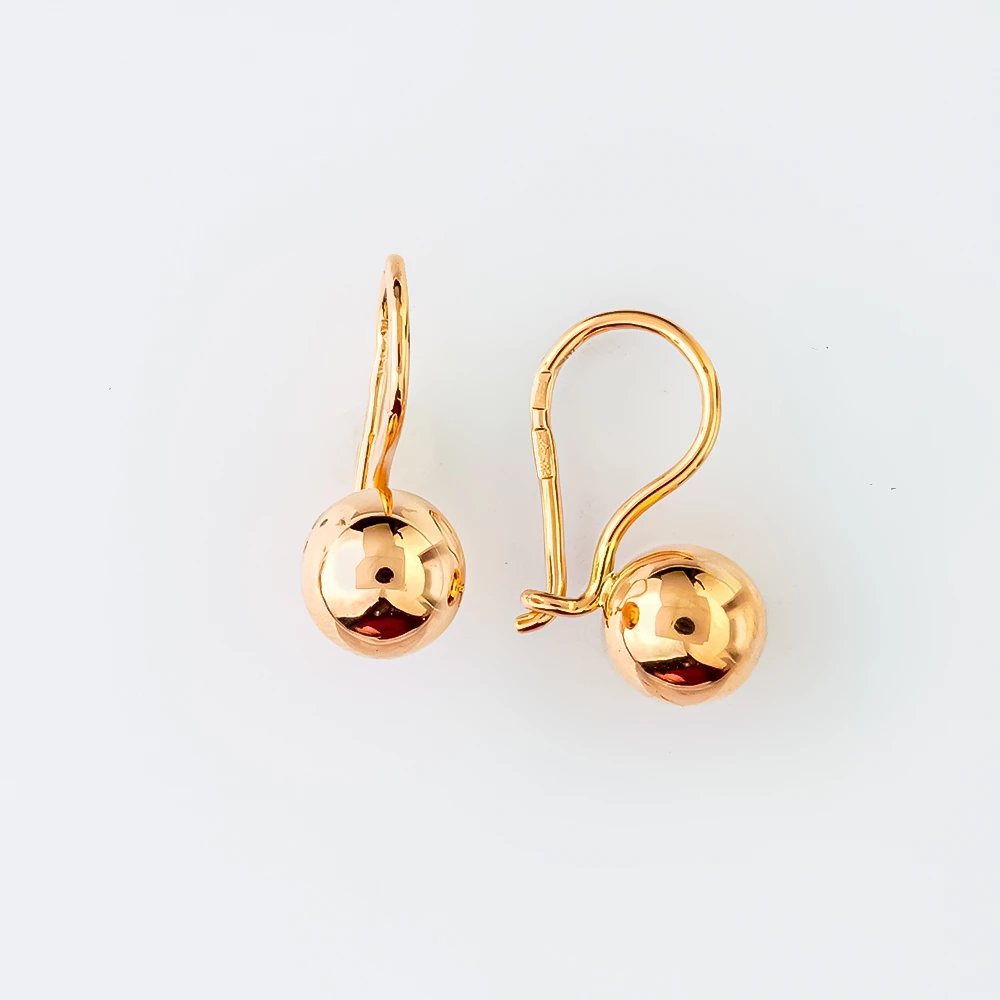Серьги из красного золота 583 пробы