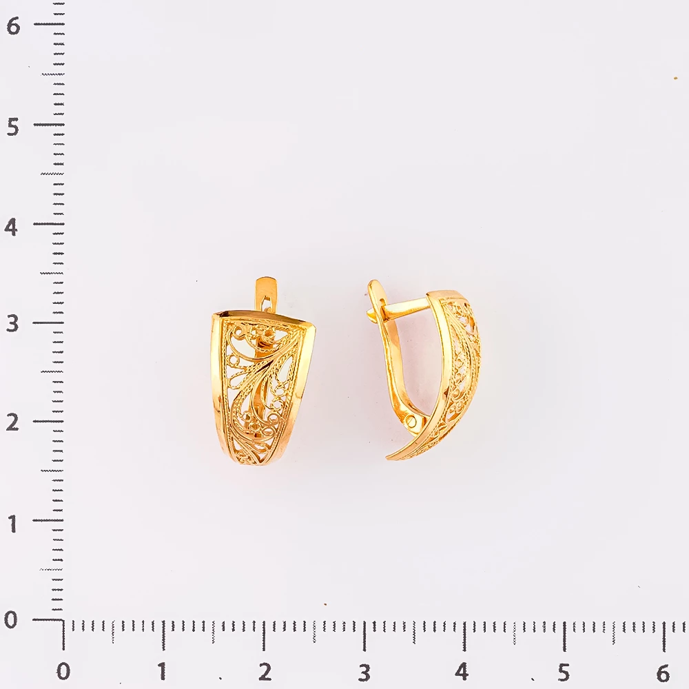 Серьги из красного золота 585 пробы