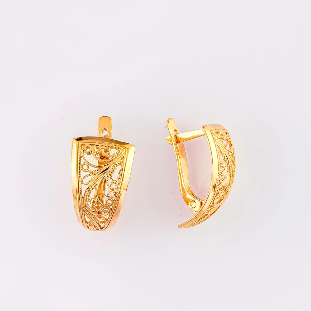 Серьги из красного золота 585 пробы