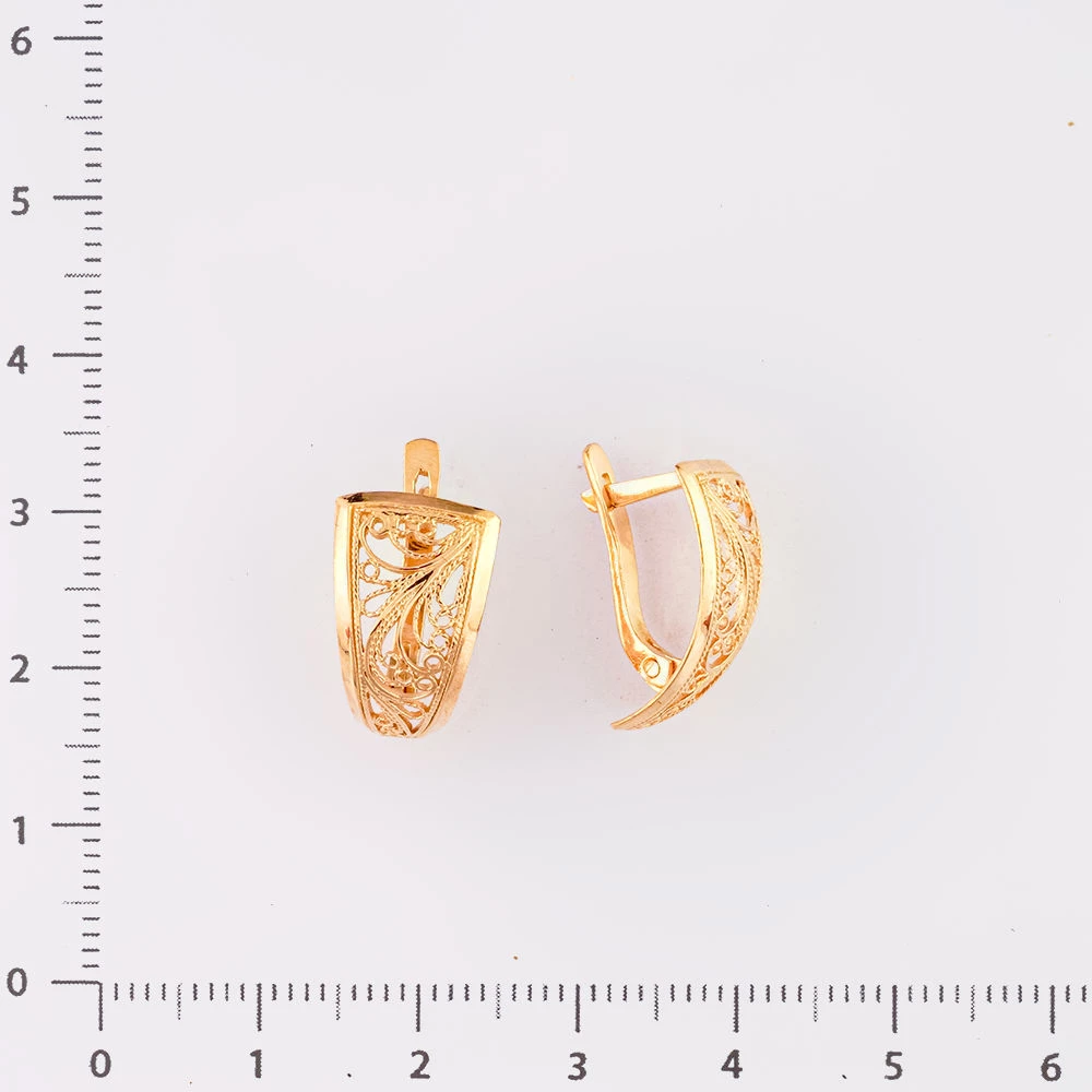 Серьги из красного золота 585 пробы