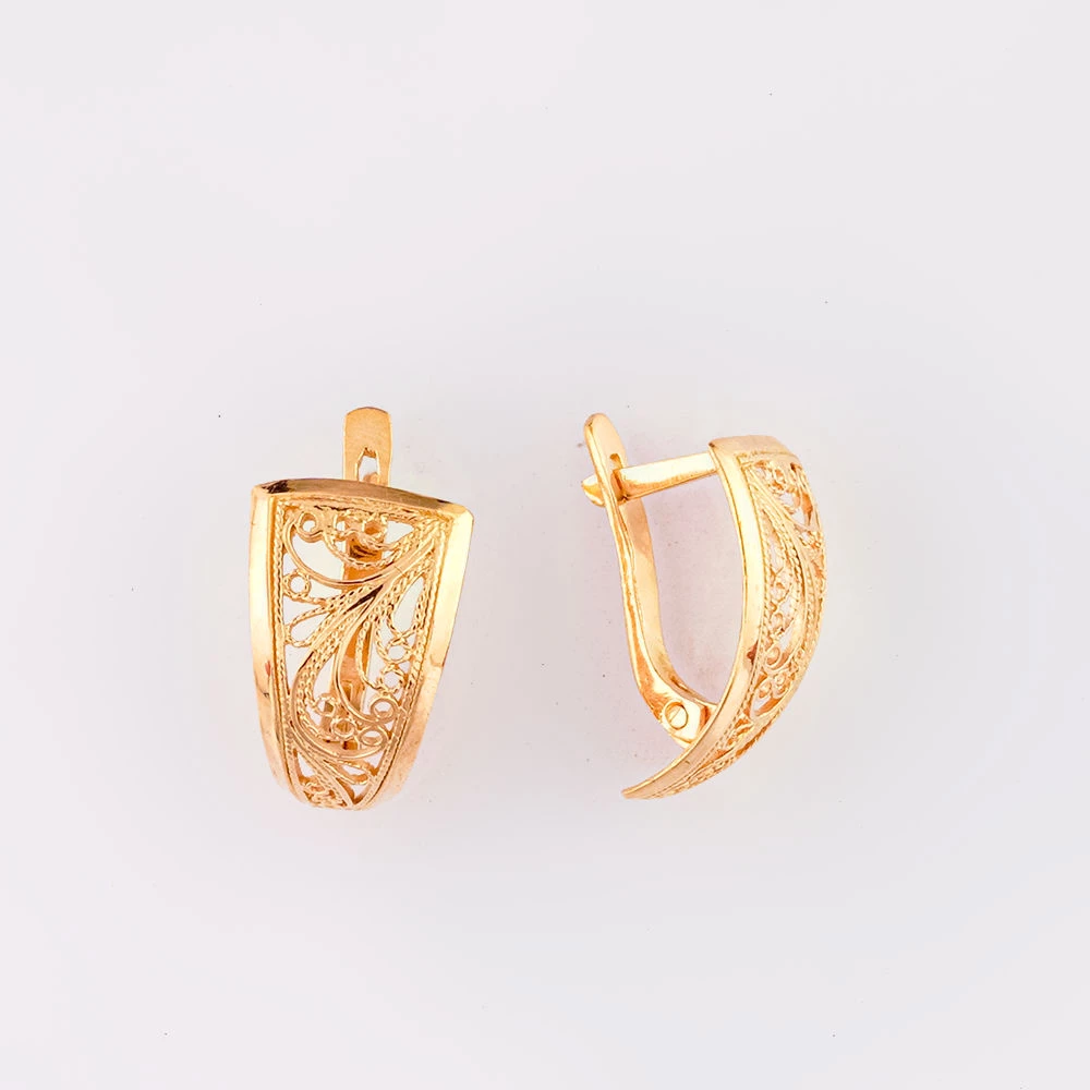 Серьги из красного золота 585 пробы