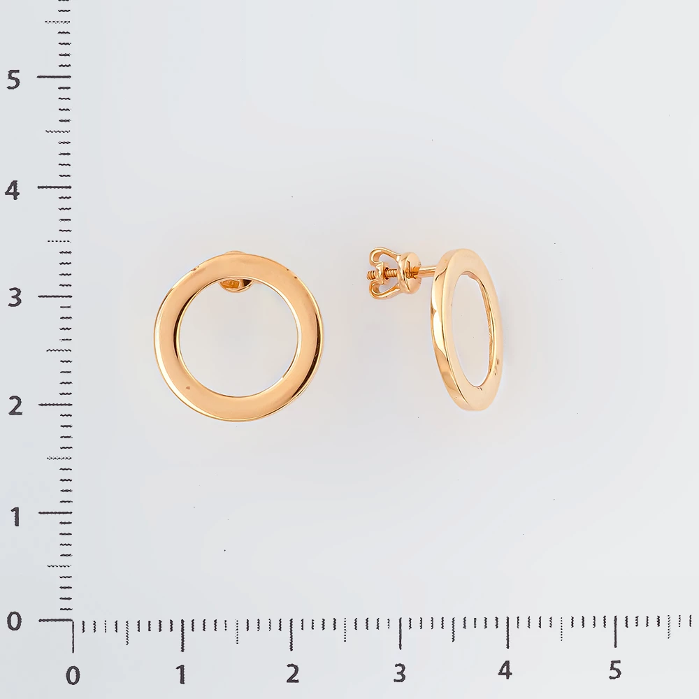 Серьги из красного золота 585 пробы