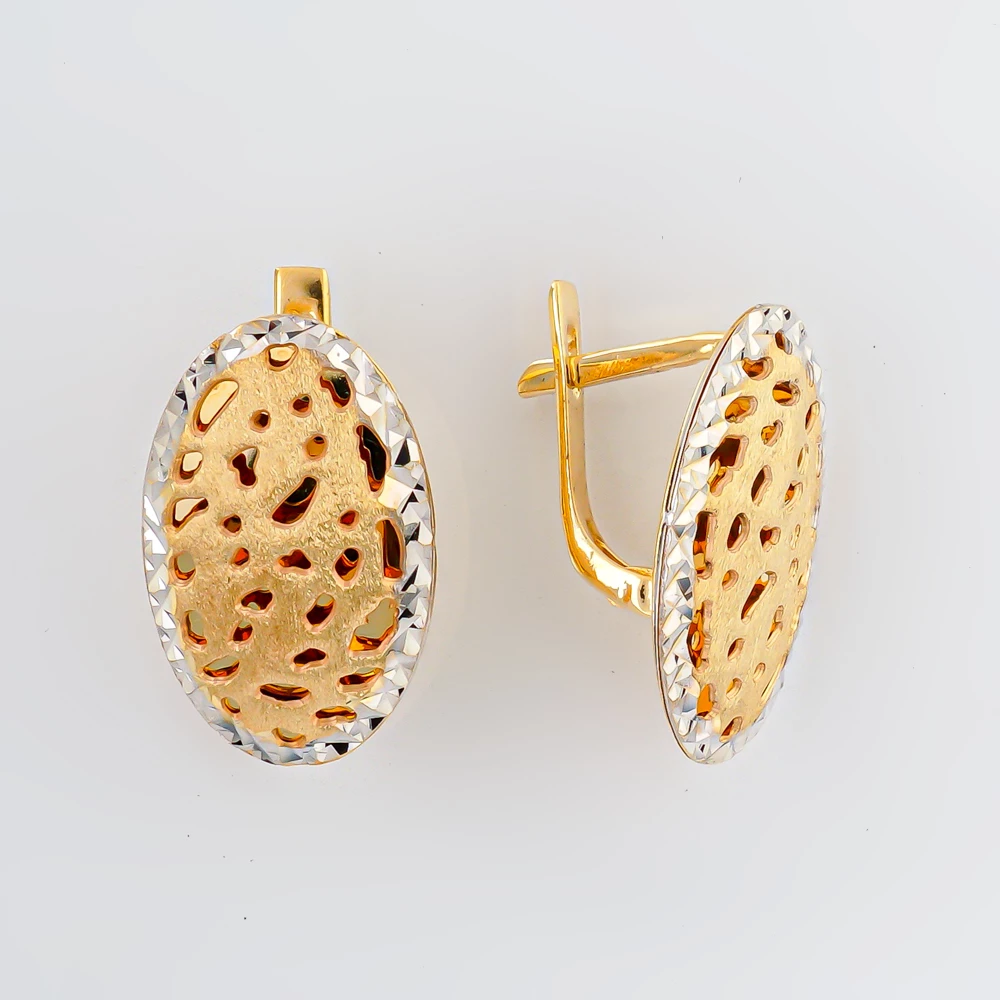 Серьги из желтого золота 585 пробы