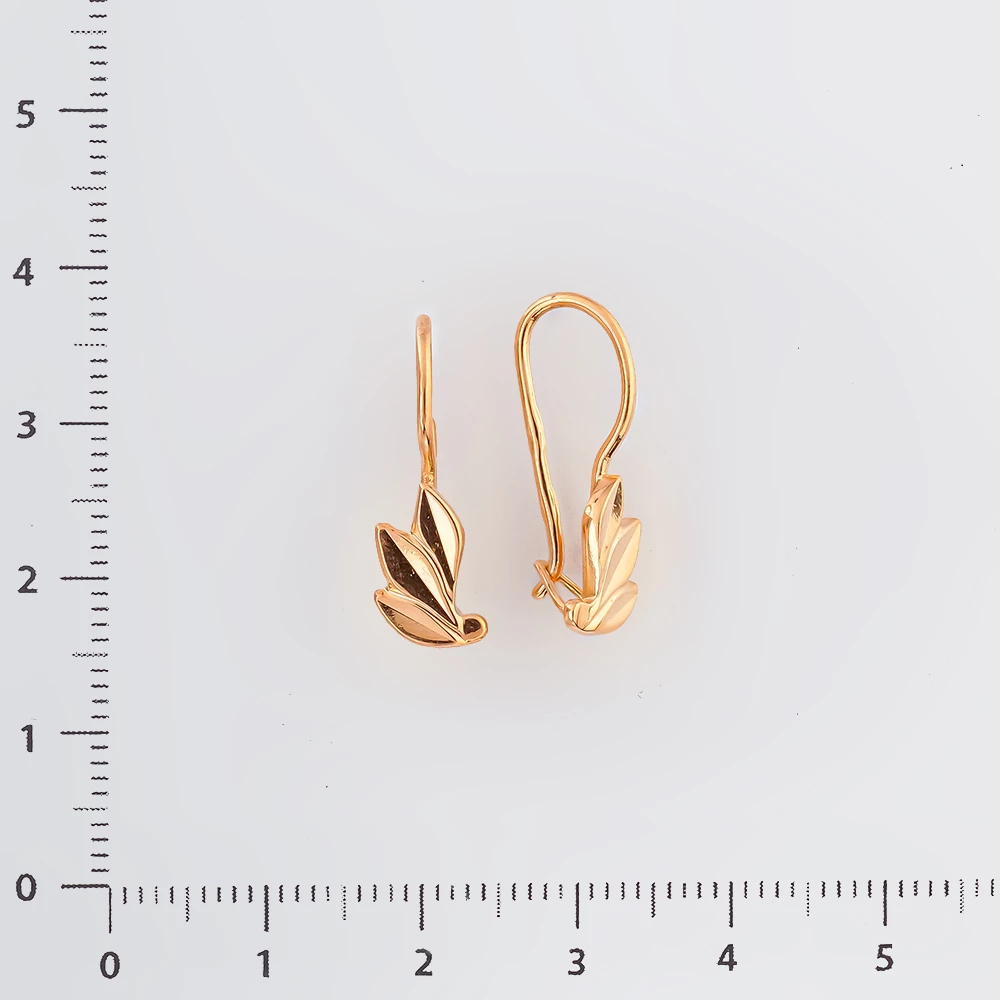 Серьги из красного золота 585 пробы