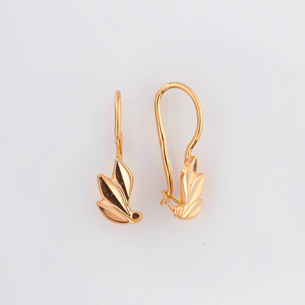 Серьги из красного золота 585 пробы