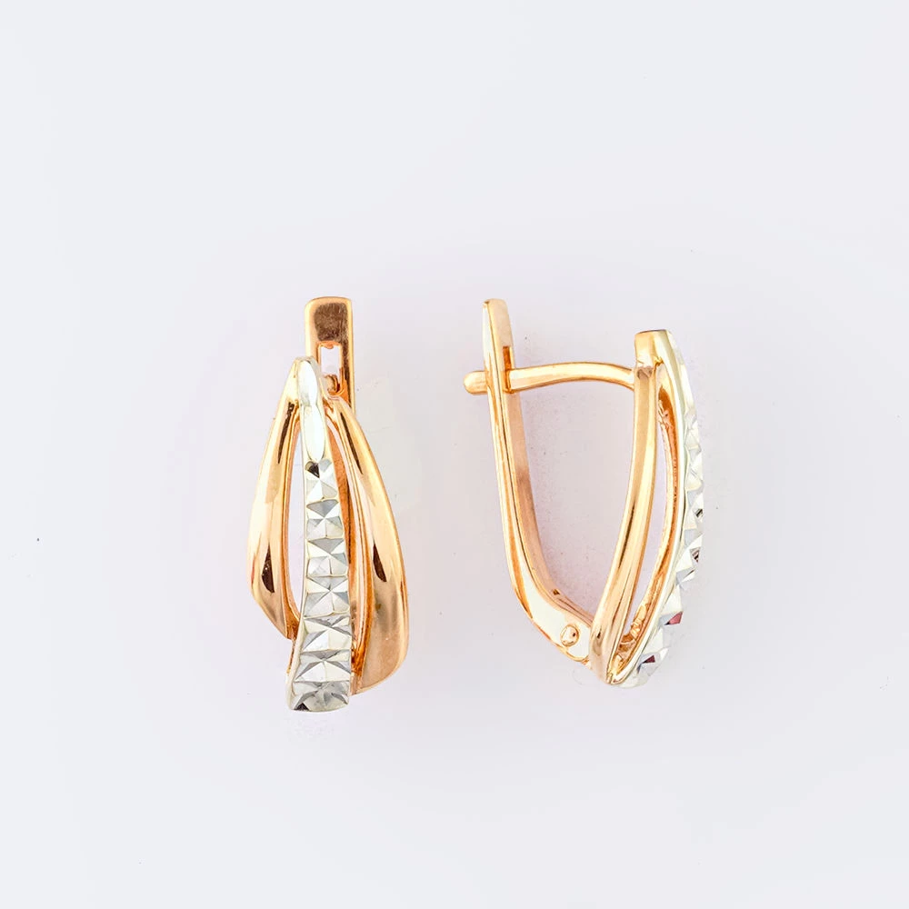 Серьги из красного золота 585 пробы