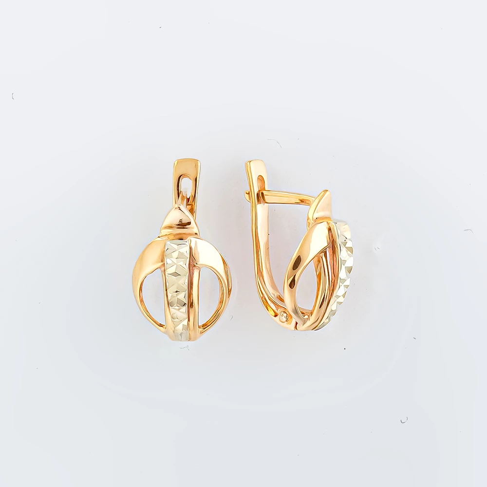 Серьги из красного золота 585 пробы