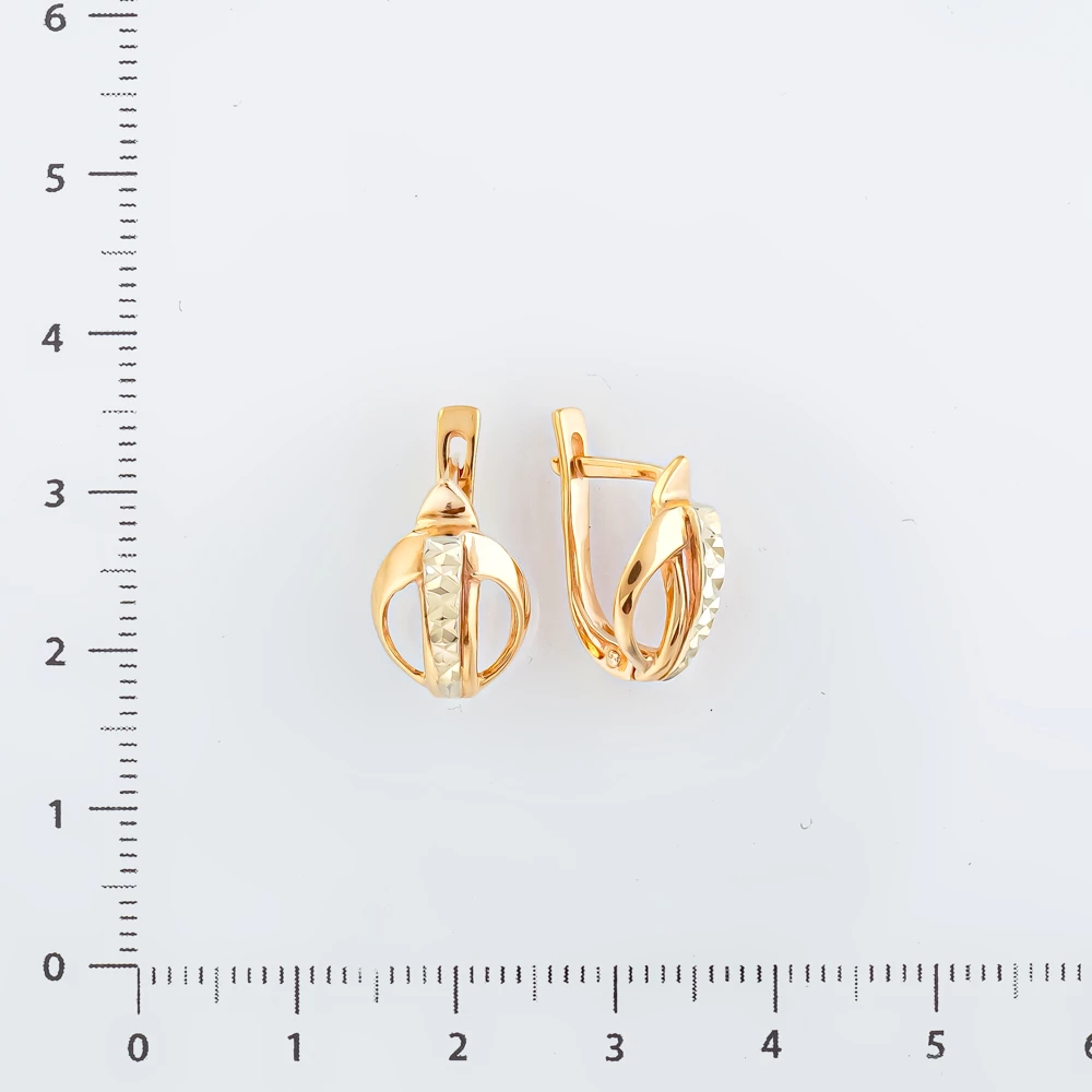 Серьги из красного золота 585 пробы